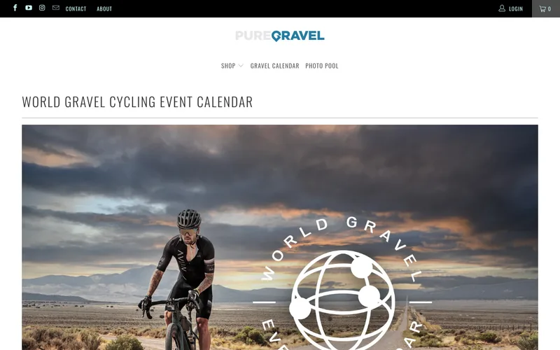 The Pure Gravel calendar page